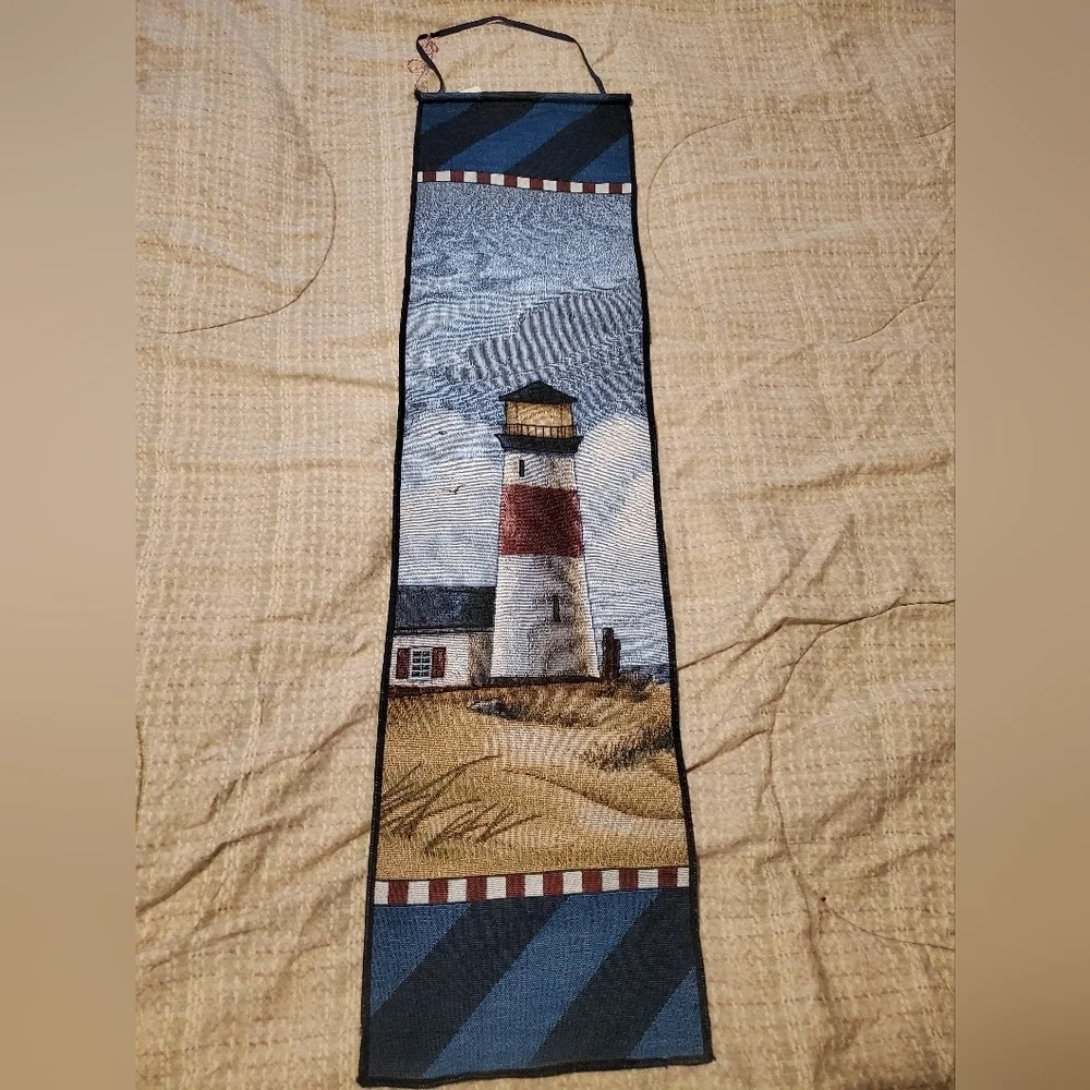 Vintage Lighthouse Hanging Beach Ocean Tapestry 9